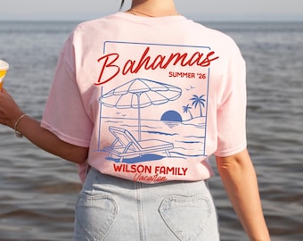 Personalized Group Vacation Shirt Comfort Colors Girls Trip Tee For Beach Holiday TShirt Matching Friend Summer Trip Shirt With Custom Name
