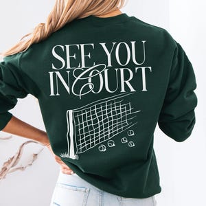 Funny Tennis Sweatshirt Women Tennis Club Crewneck for Tennis Coach Gift Match Day Shirt for Tennis Team Sweater Preppy Tennis Mom Gift Idea