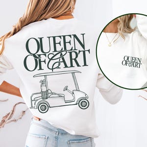 Schattig golfsweater vrouw golfshirt dame golftoernooi outfit preppy country club ronde hals golfclub cadeau grappig golfcadeau voor haar