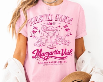 Margarita Veil Bachelorette Shirt Matching Margs & Matrimony Bridal Shower Tshirt Personalized Mexico Bach Party Outift Final Fiesta Theme