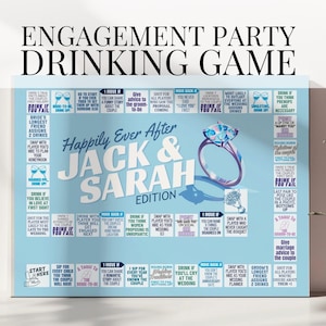 Custom Engagement Party Game for Couple Shower Drinking Game Bride Groom Shower Activity for Proposal Party Gift for Couple Personalized