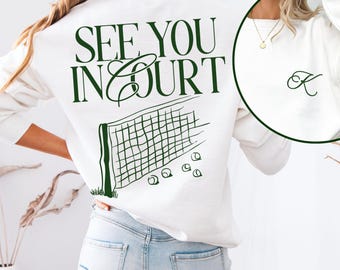 Custom Tennis Team Shirt For Girl Tennis Club Sweater Personalized Tennis Coach Gift for Tennis Player Crewneck With Custom Name Tennis Tee