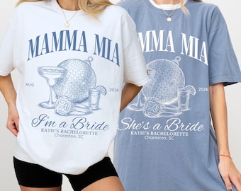 Mamma Mia Bachelorette Shirt Comfort Colors Last Disco Theme Bach Party Tshirt Personalized Dancing Queen Tee for Bridesmaid Gift For Bride