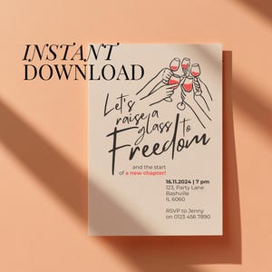 Custom Divorce Party Invite New Beginnings Party Invitation Breakup Party Card Divorce Freedom Celebration Evite Post Divorce Dinner Party