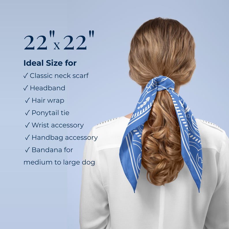 Women wearing a personalized beach wedding bandana scarf featuring seashells and wedding bells design, customized with names or event details, designed as a bridesmaid scarf or bridal party accessory, perfect as a coastal wedding favor or bridal shower gift, offering a lightweight and stylish option for bride tribe outfits and group celebration accessories.