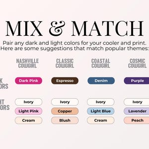 Popular Cowgirl Party Theme Ideas and matching color suggestions for a Last Rodeo Bachelorette Party Favor, ideal for Western Bachelorette or Nashville Bridal Showers