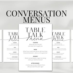 Dinner Party Conversation Card Printable Icebreaker Game for Adult Table Talk Card for Birthday Dinner Icebreaker Question Game for Work