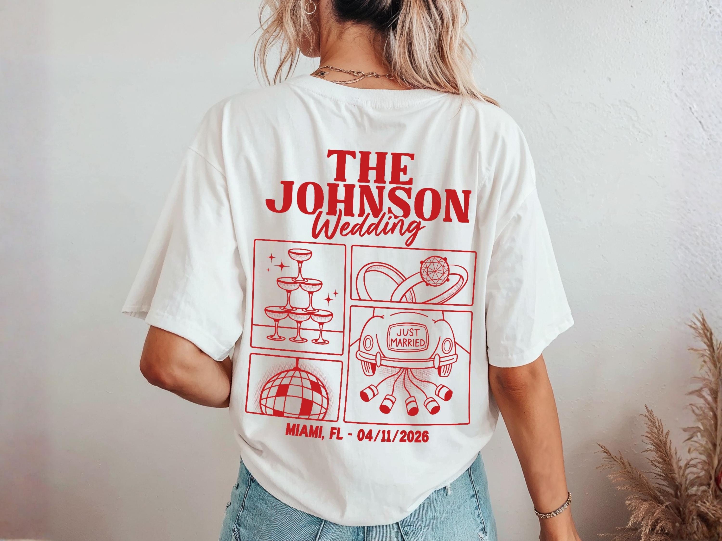 Wedding Merch Examples Custom Wedding Party Shirt Matching Wedding Weekend T-shirt for Wedding ...