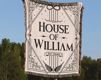 Custom Romantasy Couple Blanket With Family Name Throw For Newlyweds Gift Unique Fantasy Wedding Keepsake Cotton Anniversary Present For Him