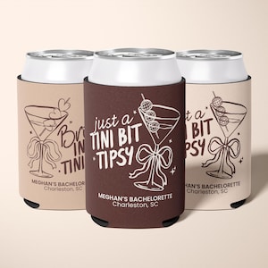 Espresso Martini Bachelorette Can Cooler Bride In A Tini Bit Party Decor For Martini Bridal Shower Favor Brown Bridesmaid Gift Bag Filler