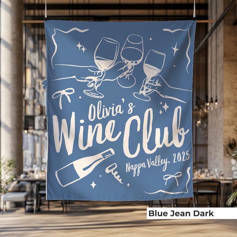 Wine Club Bachelorette Banner Vino Before Vows Photo Backdrop Large ...