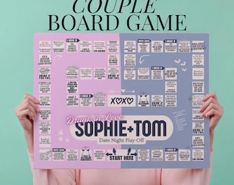 Date Night Drinking Game Personalized Couple Board Game for Date Night Activity for Couple Drinking Game Anniversary Gift for Young Couple
