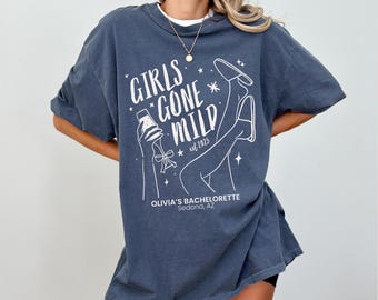 Girls Gone Mild Bachelorette Shirt for Luxury Bridal Shower Matching Outfit Bridesmaid Spa Trip Group Shirt Custom Lux Bach Party Gift Idea