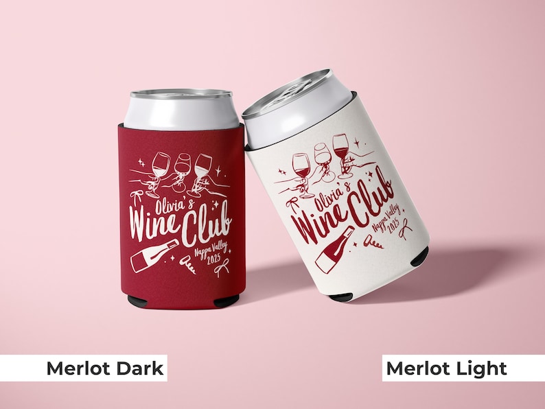 Wine Club Can Cooler Personalized Wine Bachelorette Party Favor ...