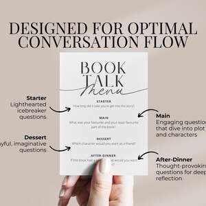 Digital download book club icebreaker game featuring fun discussion prompts to spark engaging conversations. Ideal for booktok lovers, book circle groups, and cozy reading parties.