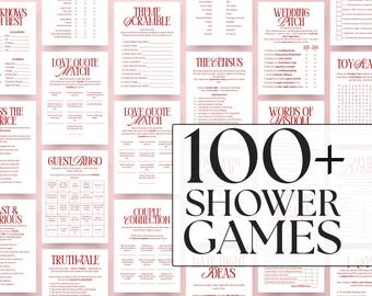 Engagement Party Game Bundle for Joint Couple Shower Icebreaker Customized Co-Ed Bridal Shower Game Pack Elopement Party Activity Printable