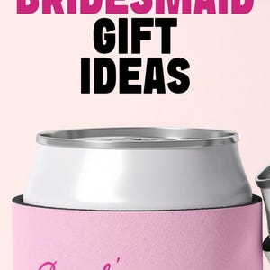 Cute Bridesmaid Cowgirl Gift Ideas for a pink Nashville Bachelorette Party Decor. Pink Cowgirl Can Coolers that are great for a Last Rodeo Bridal Shower and double as Bach Party Decor and Bachelorette Bag Fillers for Bridesmaids