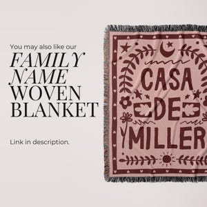 Custom woven blanket personalized with name, making it a perfect unique gift for her or a cute apartment decor idea. Personalized for romantic occasions and foodie lovers.