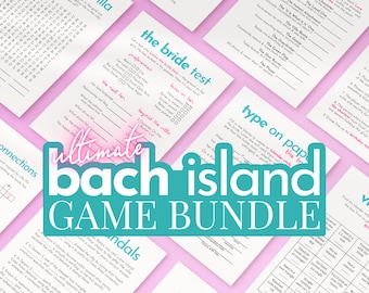 Bach Island Game Bundle Printable Guest Activity for Island Bachelorette Group Game Reality TV Themed Bridal Shower Icebreaker Bridal Party
