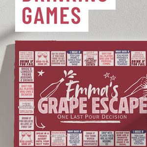 Custom wine bachelorette party game for a unique and personalized experience with the bridal party. Perfect game for a vineyard weekend or wine weekend party gift.