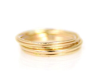 Gold Smooth Stacking Ring