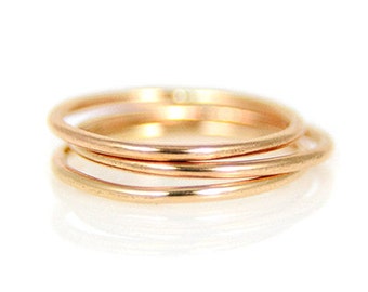 Rose Gold Smooth Stacking Ring
