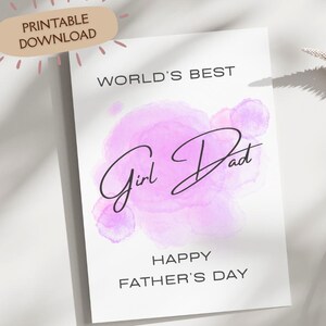 imprimable pour la fête des pères | Meilleur papa fille en téléchargement numérique | Le meilleur père du monde | Cadeau instantané pour papa