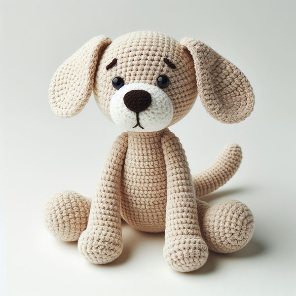 Labrador retriever amigurumi realistic puppy plush dog crochet pattern