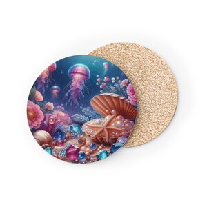 Coasters | Square/Round | 1 piece | Gems of the Sea | Clam