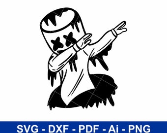 Marshmello svg. Marshmello Logo svg. Marshmello Dj. Instant download SVG, SXF, Pdf, Ai, PNG