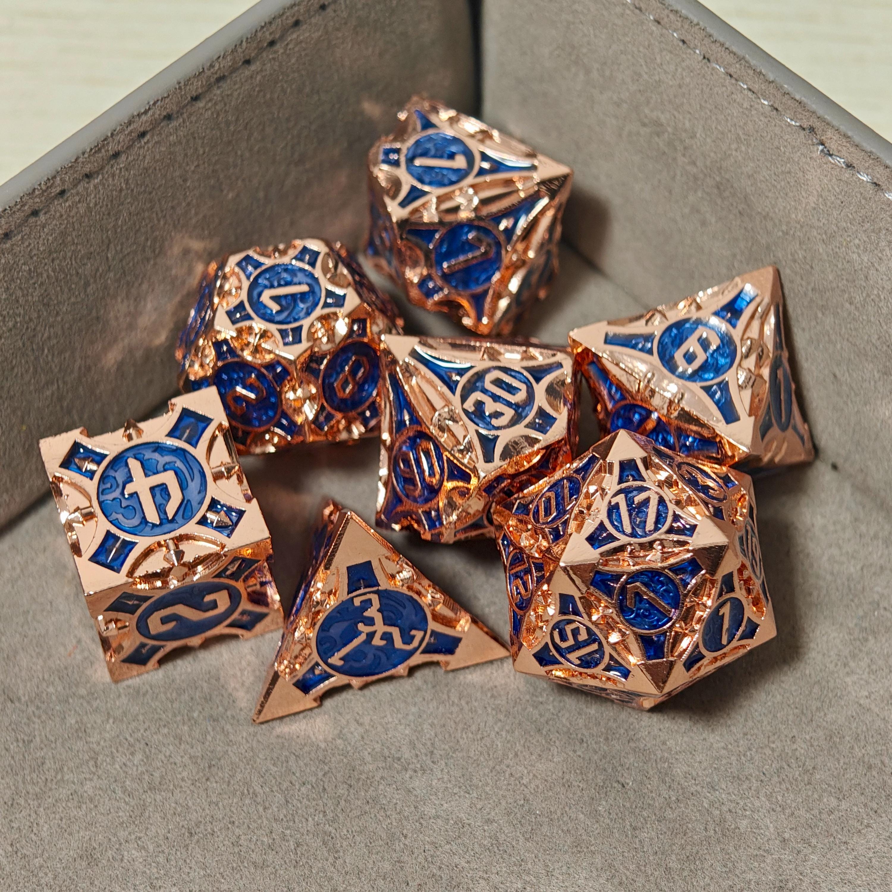 Dados Dnd Set De Dados Poliédricos Element - Titanio Y Resina Dados De Rol, image size:3000x3000