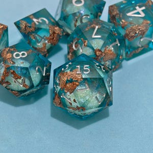 Liquid Core Würfelset für Rollenspiele, Dungeons and Dragons Würfelset für Dnd-Geschenke, Liquid Core d und d Würfelset, D6 D10