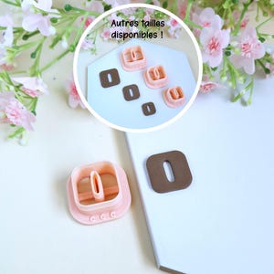 Cortador de galletas de donut ovalado cuadrado redondeado 3D para hacer joyas de arcilla polimérica, con borlas de aro intercambiables.