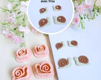 3D Snail Cookie Cutters for Polymer Clay Jewelry Making, Interchangeable Hoop Earrings, Tassels
