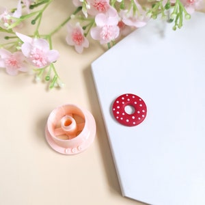 3D Donut Circle Cookie Cutter for Polymer Clay Jewelry Making, Interchangeable Hoop Earrings, Tassels