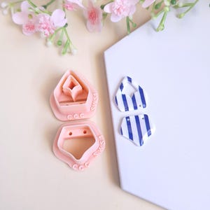 Boucles D'oreilles Clips Rose Pour Maillot De Bain – 20x15 Mm, Argentées, Neuves Sans Emballage