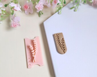 3D Foliage Stamp for Polymer Clay Jewelry Making - Foliage Stamp 01