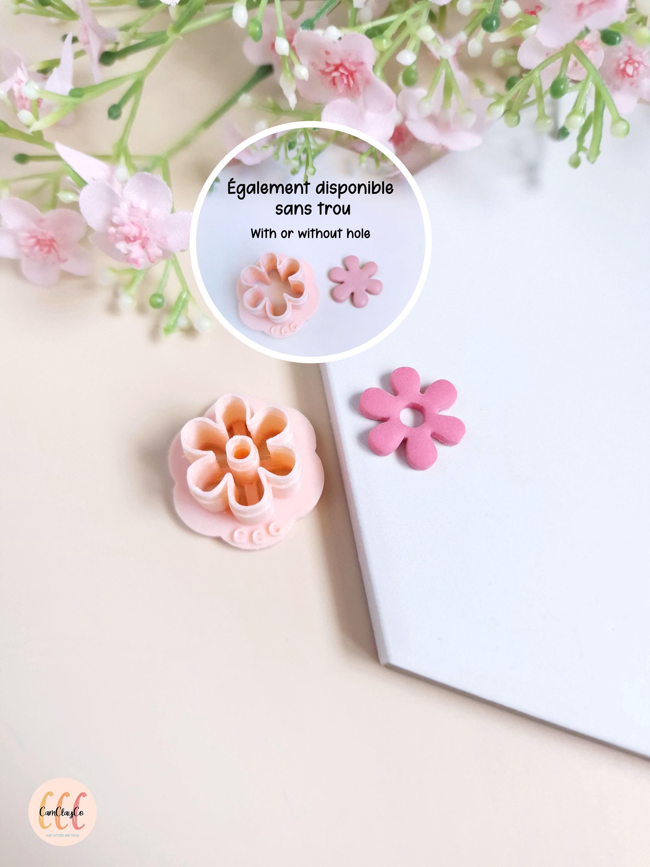 3Dフラワークッキーカッター 6枚の花びら ポリマークレイジュエリー 