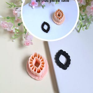 Emporte-pièces 3D forme festonnée pour la fabrication de bijoux en argile polymère, créoles interchangeables, pampilles