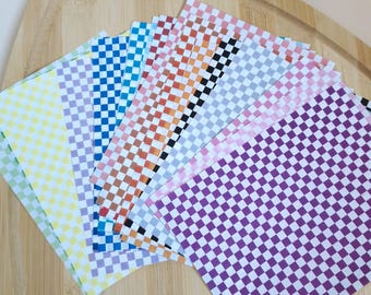 Water Soluble Transfer Sheet for Polymer Clay Jewelry Making - Checkerboards