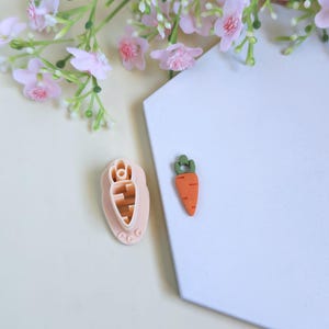3D carrot-shaped cookie cutters for making polymer clay jewelry, interchangeable hoop earrings, tassels