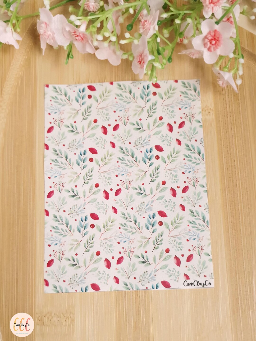 Water Soluble Transfer Sheet Christmas Foliage 02 Etsy