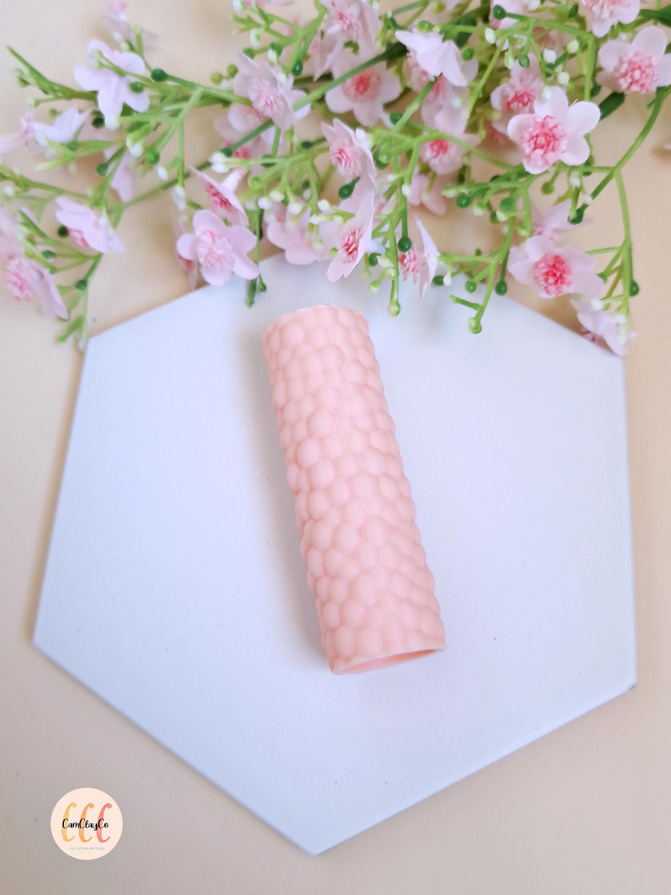 Rouleau à Texture Pour Argile Polymère - Motif Sans Couture - Diamètre 2 Cm, Longueur 8 Cm - Matériau PLA - Pour Sculpture, DIY