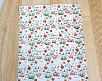 Water Soluble Transfer Sheet for Polymer Clay Jewelry Making - Green Pumpkins