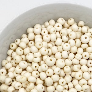 1/4lb White Bone Beads, 10mm Beads, 15mm Beads, Round Beads, Native, Tribal, Buffalo, Ox, Jewelry Supplies, Smooth Bone, PowWow, Bone Beads