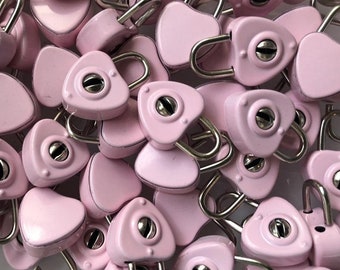 10pc Light Pink Mini Heart Padlocks Sets, Vintage Novelty Locks, Party Favors, Heart Locks, Miniature Locks, Valentines Day, Pink Heart Lock