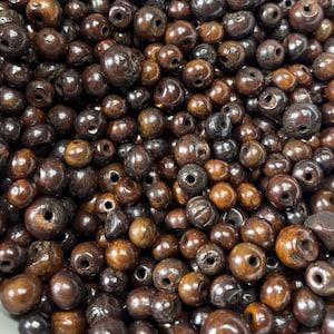 1/2lb Brown Bone Beads, Round Bone Beads, 10mm Bone Beads, 15mm Bone Beads, Carved Bone Beads, Bone Beads, Rondelle Bone Beads, Bulk Beads
