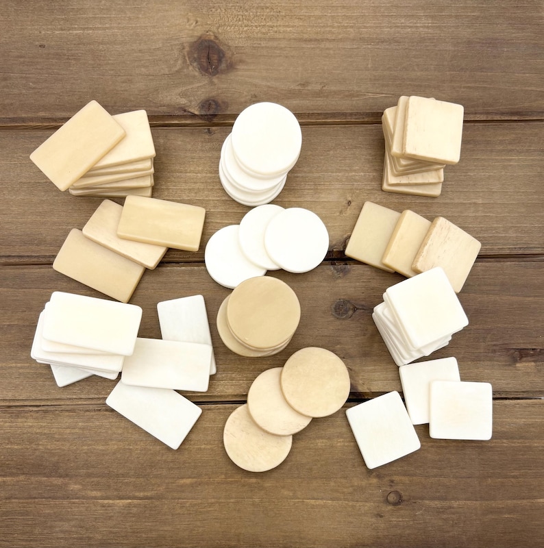 Grandes piezas de hueso tallado, hueso envejecido, hueso blanco, cabujones de hueso, piezas para cuentas, cuentas de hueso, runas, scrimshaw, rarezas, hueso de búfalo, losa imagen 1