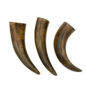 15-22cm Wasserbüffel Horn, poliertes Horn, Longhorn-Spitze, Stierhorn-Stoßzahn, Marmorhorn, Naturhorn, Carving Horn, Hohl, BTH01