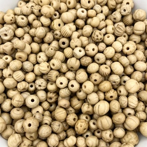 1/4lb Antiqued Bone Bead Mix, 10-15mm, Carved Bone, Bead Lot, Bulk Beads, Bone Pendants, Bone Beads, Buffalo Bone Beads, Tea Dyed Bone Beads